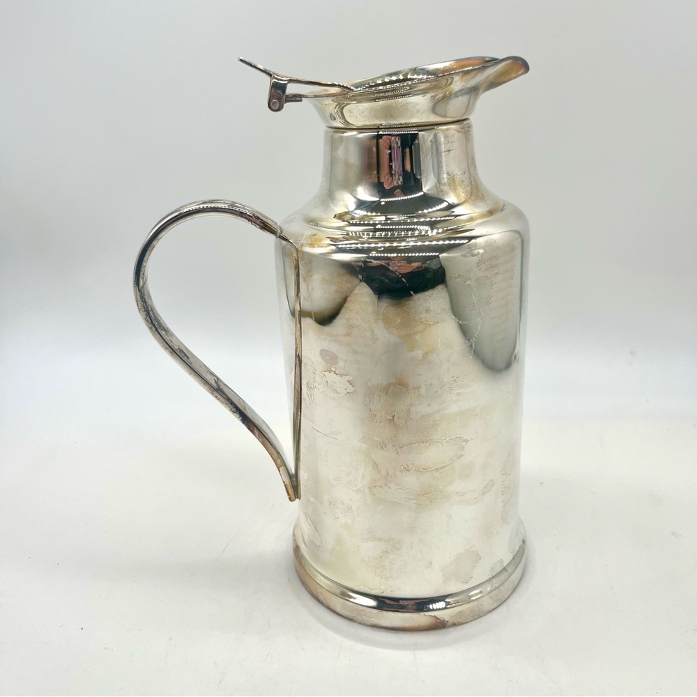 Christofle Pitcher France Albi Silver-Plated Insulated Thermos (Retail $1,100)